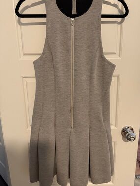 Alexander Wang Light Gray Sleeveless Zip-Front Mini Dress